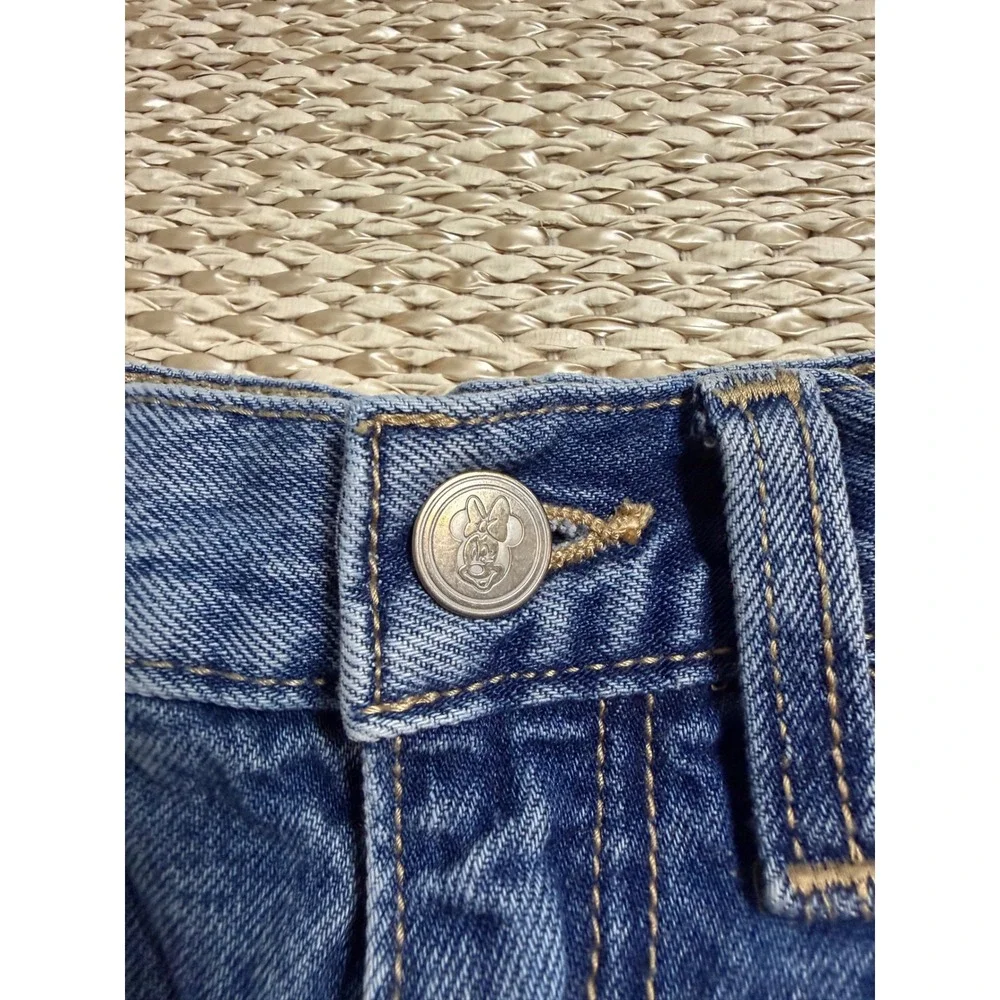 Old Navy Disney world Girls Minnie Mouse Embroidered Denim Jean Shorts Size 12